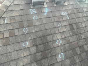 identifying shingles that need replacement after hail damage