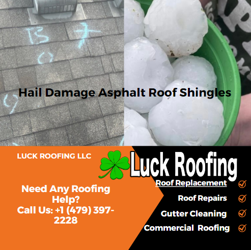 Hail Damage Asphalt Roof Shingles