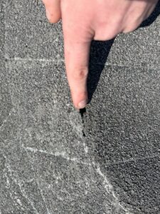 cracked shingle tile