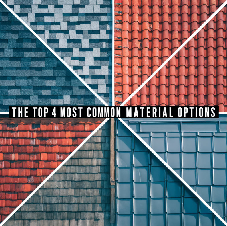 most common roof materials